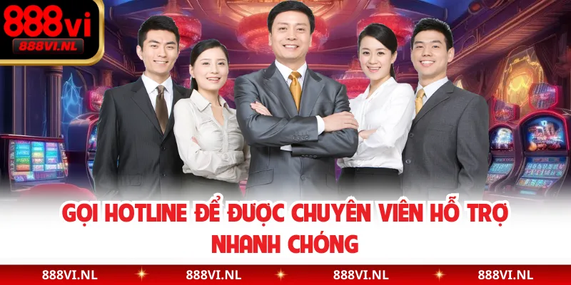 Gọi hotline để được chuyên viên hỗ trợ nhanh chóng